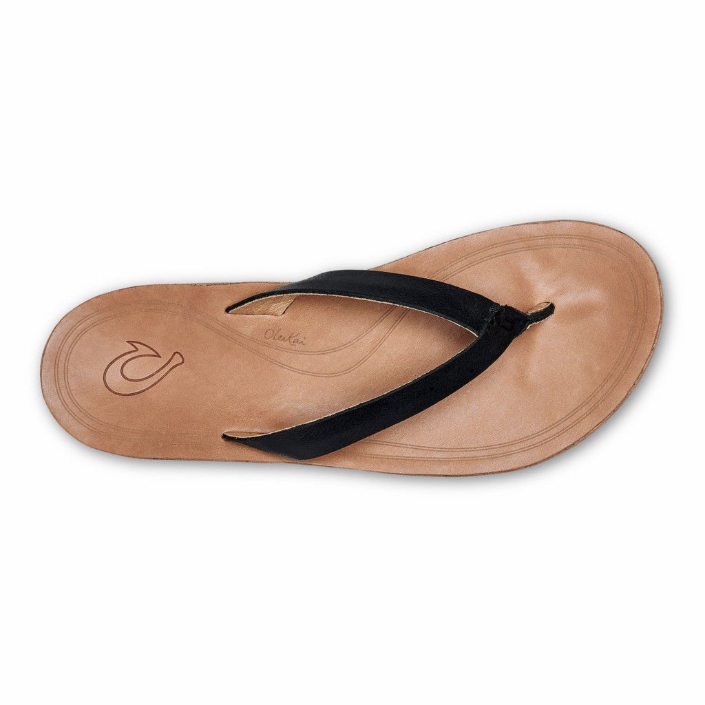 Sandalias Olukai Nonohe - Chanclas Mujer Negros 20498-021